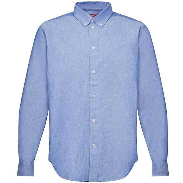Marškiniai vyrams, Mėlyna, Cotton-Poplin Button  Shirts