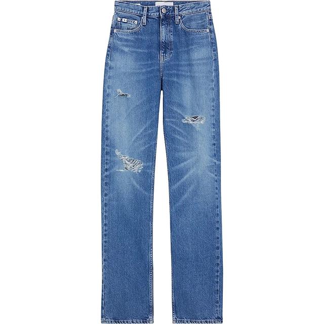 Tiesūs džinsai moterims, Mėlyna, Straight