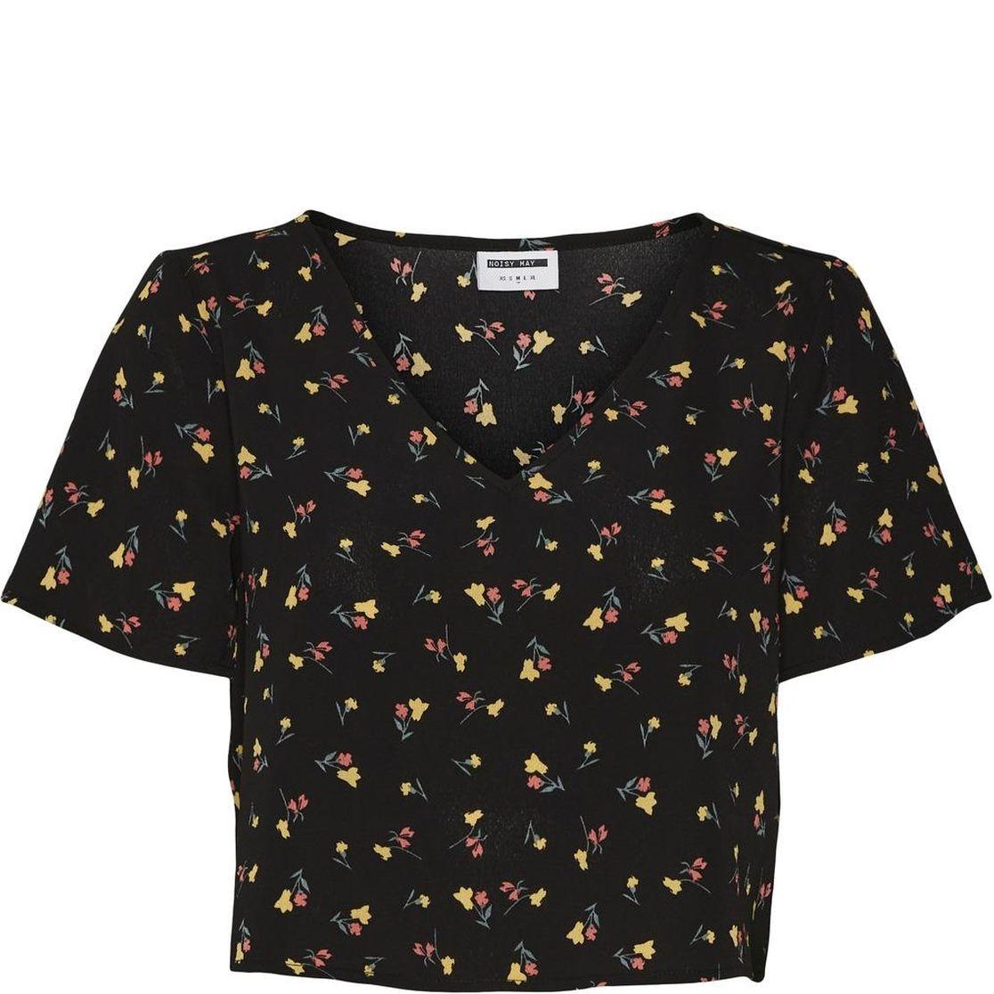 Palaidinės moterims, Juoda, NMCLARA S/S V-NECK TO