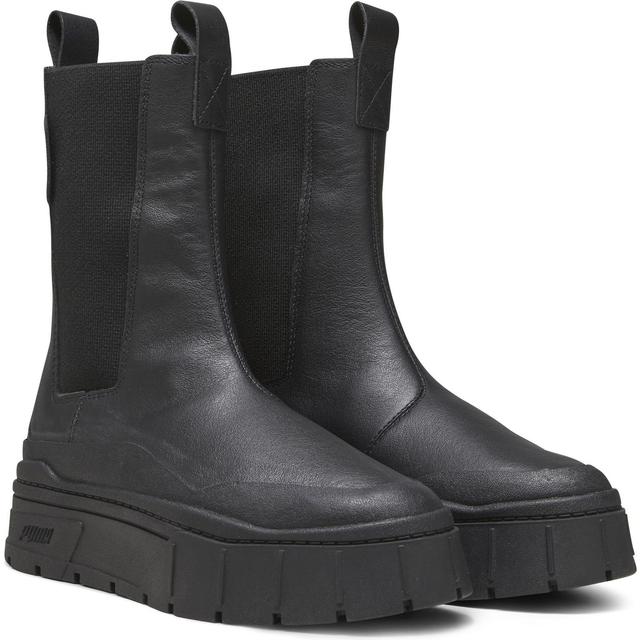 Aulinukai moterims, Juoda, Mayze Stack Chelsea booties