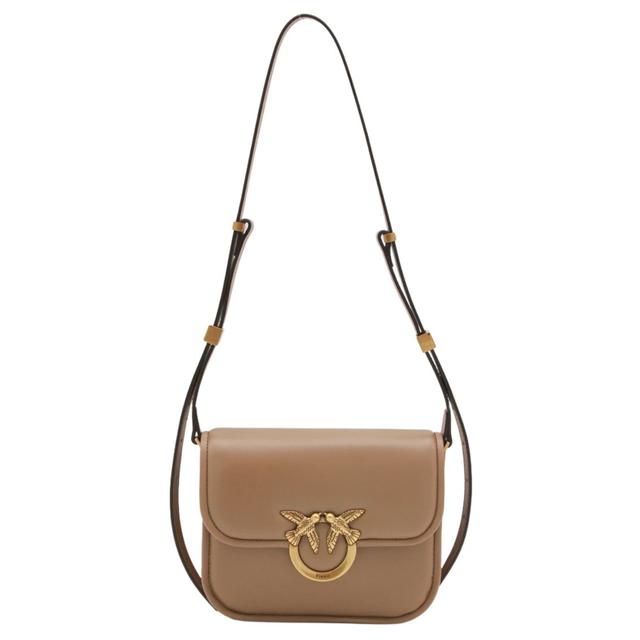 Rankinė per petį moterims, Ruda, Love box bag fl mini nappa + v