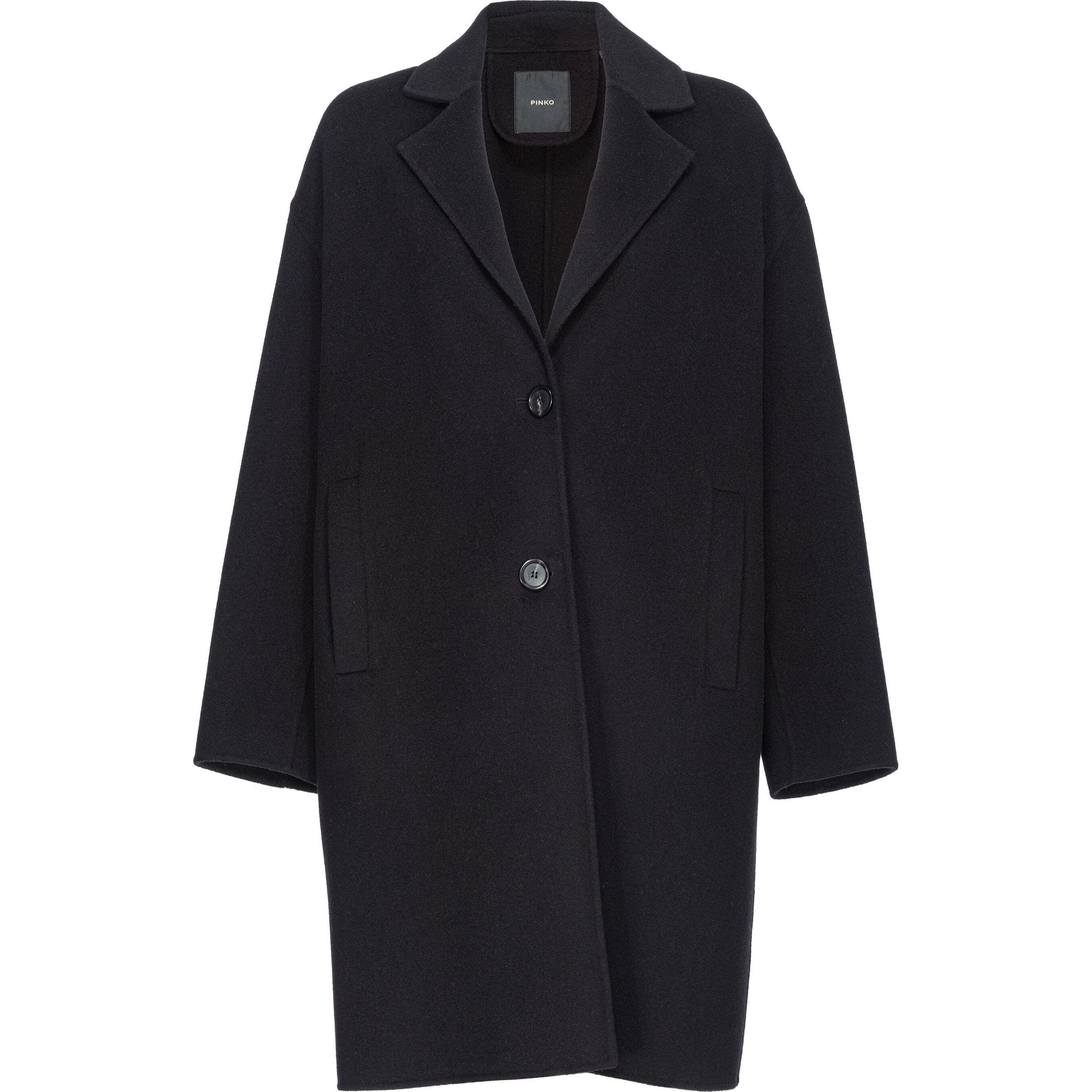 Paltas moterims, Juoda, Cacciavite wool coat