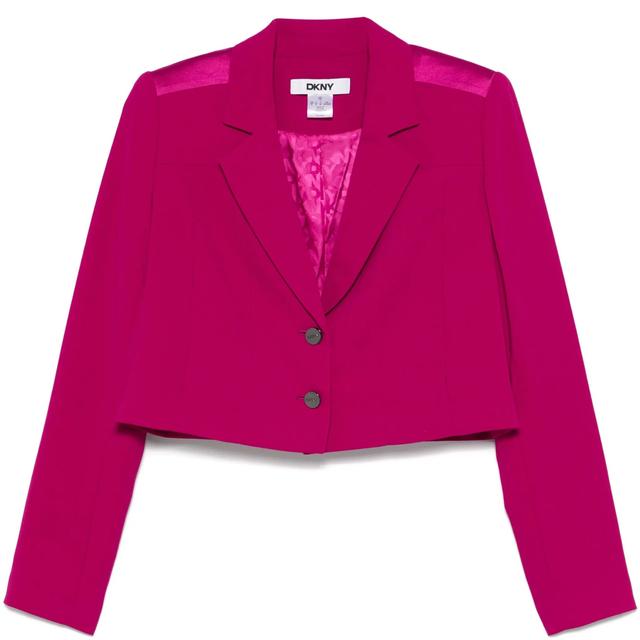 Švarkas moterims, Rožinė, L/s cropped blazers