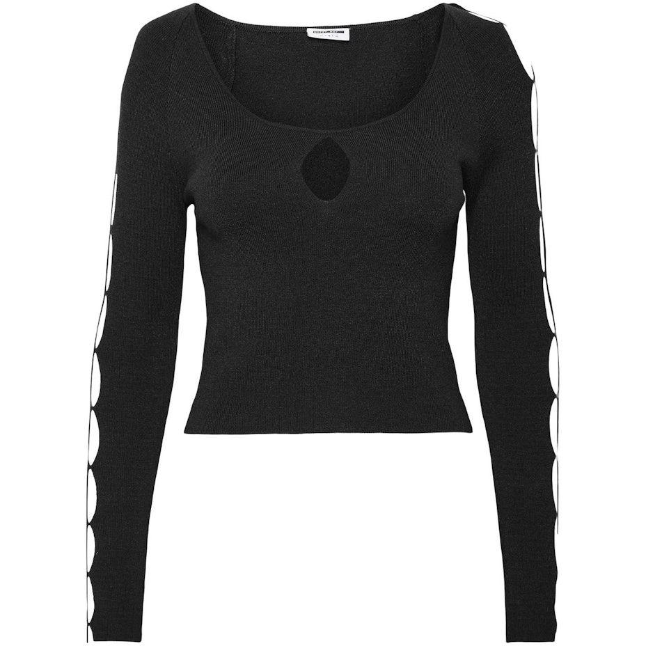 Megztinis moterims, Juoda, NMORLA L/S KNIT TOP B