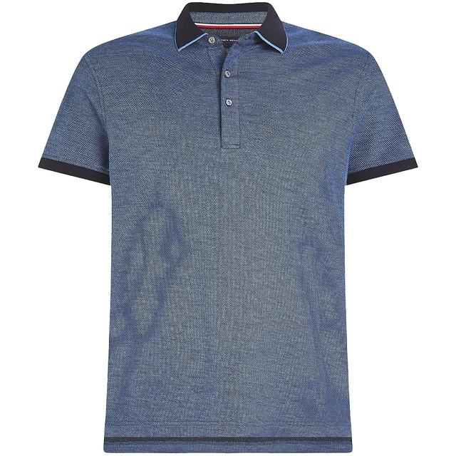 Polo marškiniai trumpos rank. vyrams, Mėlyna, Honeycomb slim polo