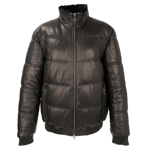 Odinė striukė vyrams, Juoda, Leather jacket