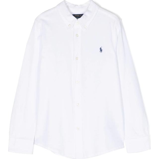 Marškiniai ilgomis rankovėmis berniukams, Balta, Long sleeve sport shirt