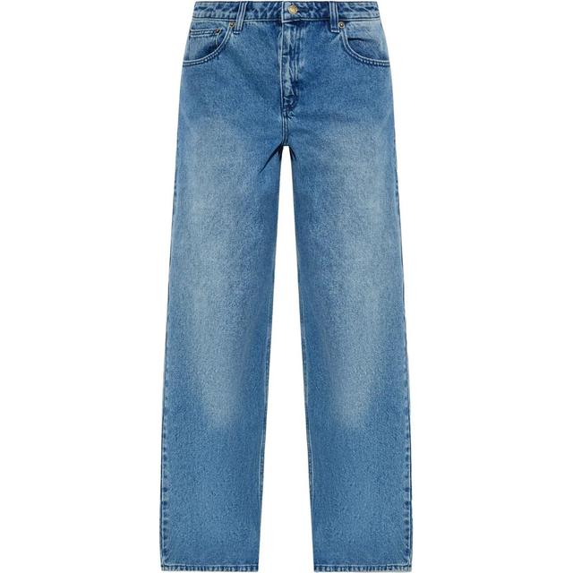 Platūs džinsai moterims, Mėlyna, Relaxed wide leg jean