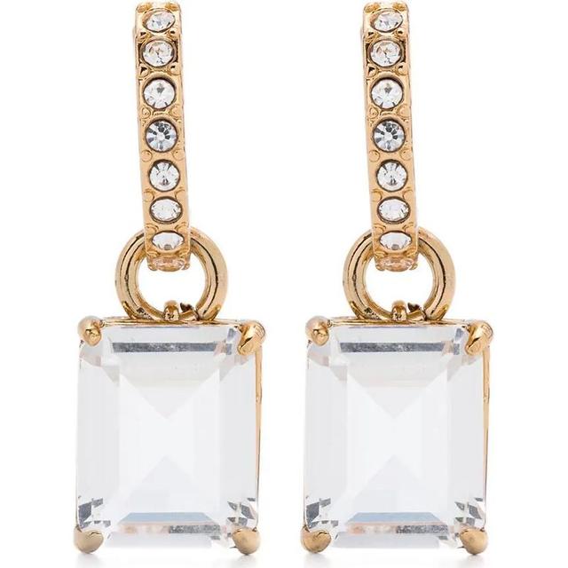 Auskarai moterims, Auksinė, Pe stone huggie drop