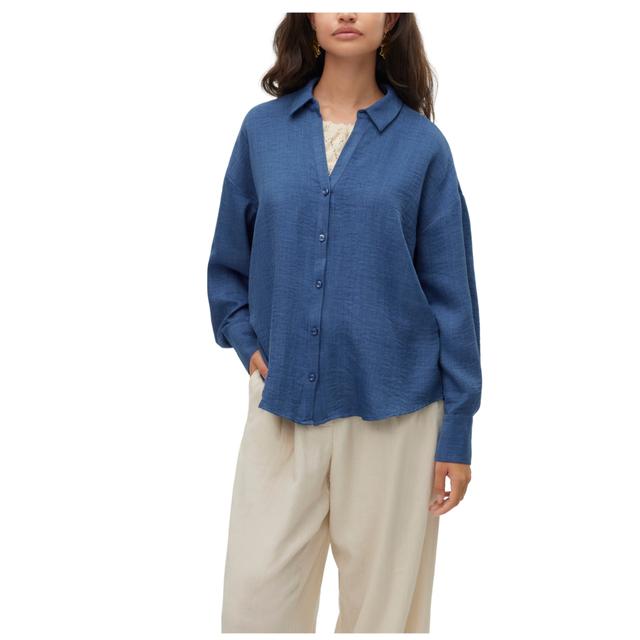 Marškiniai trump. rankovėmis moterims, Mėlyna, Melaney