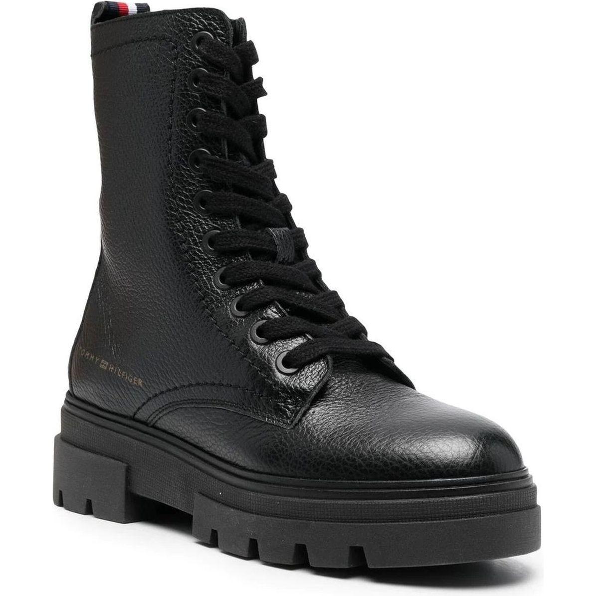 Aulinukai moterims, Juoda, MONO LACE UP BOOT