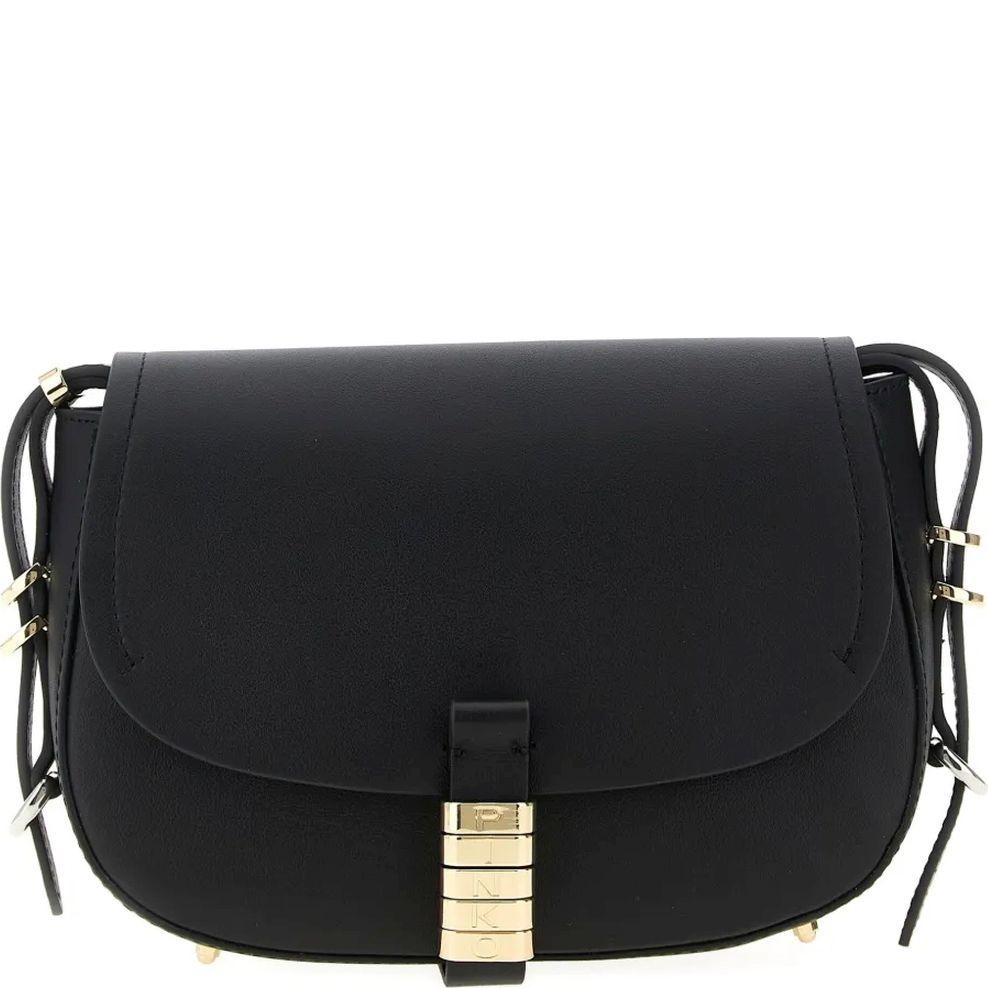 Rankinė per petį moterims, Juoda, Saddle mini shoulder bag
