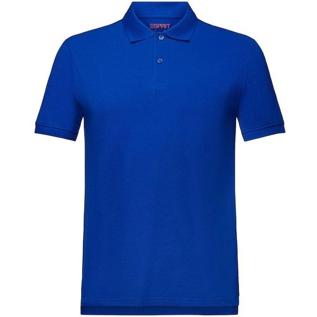 Polo marškiniai ilgos rank. vyrams, Mėlyna, Cotton Pique Polo Shirt