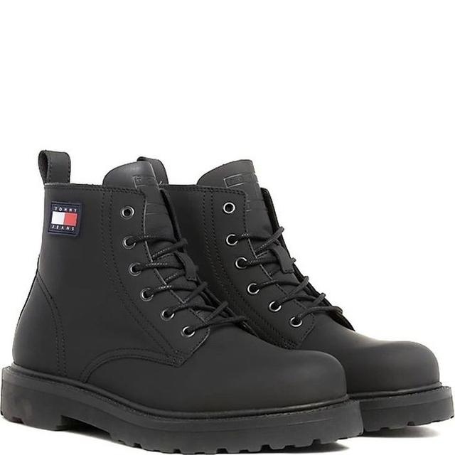 Aulinukai vyrams, Juoda, Ruberized lace up boot