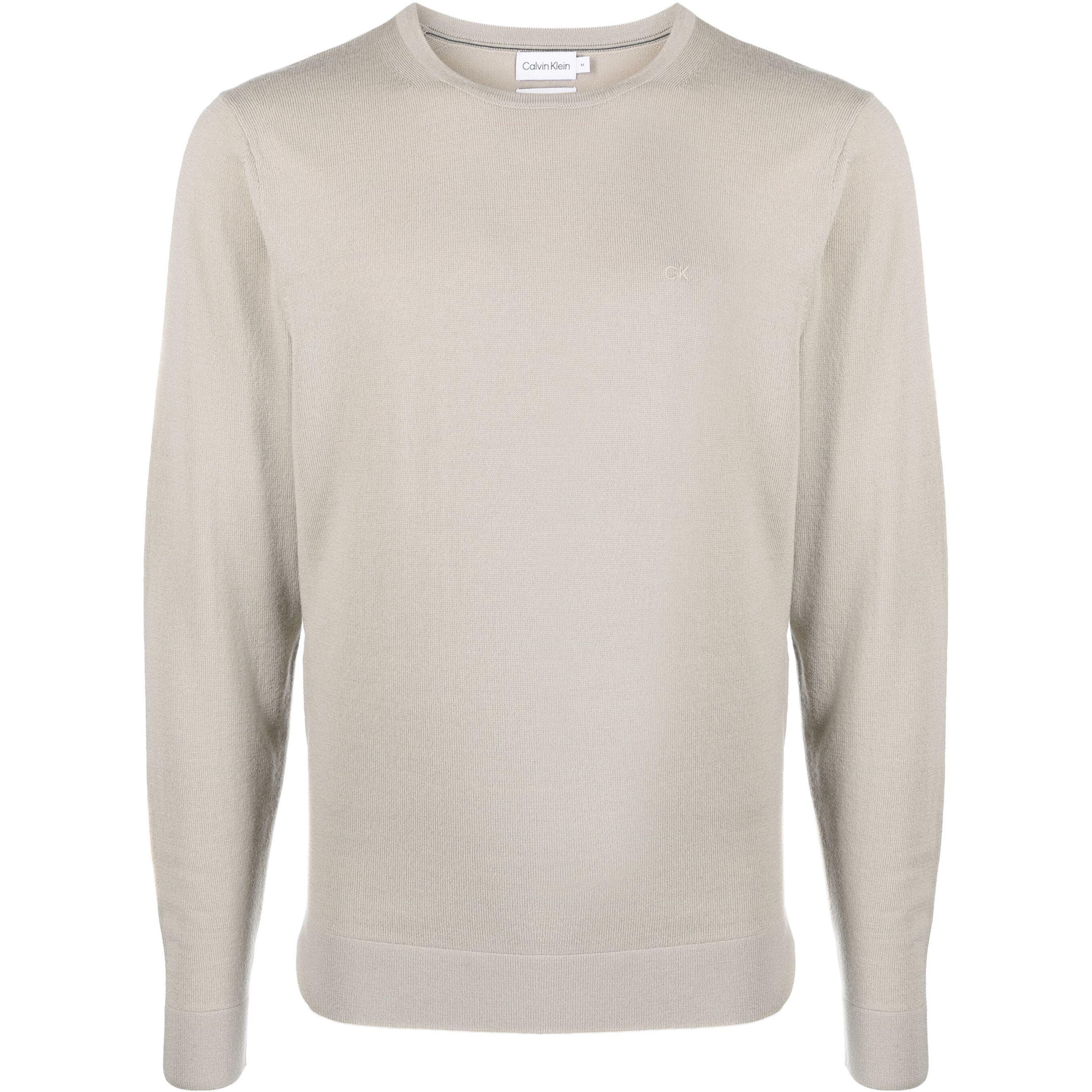 Megztinis vyrams, Pilka, Merino crew neck sweater