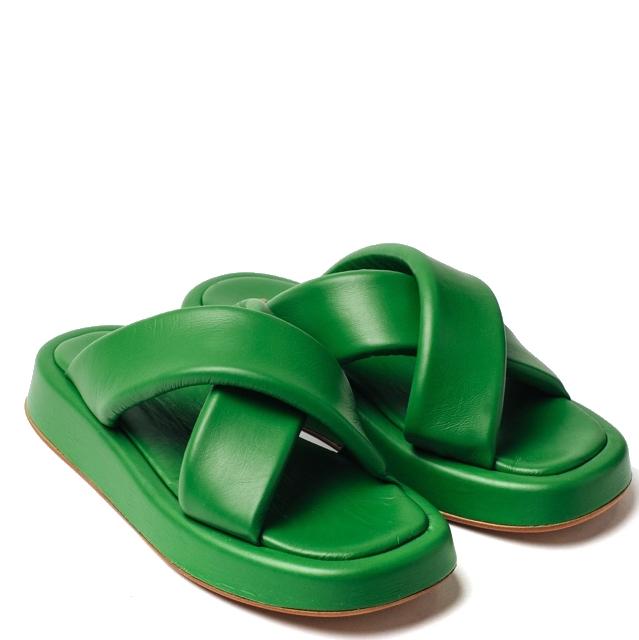 Šlepetės moterims, Žalia, Pillow slippers