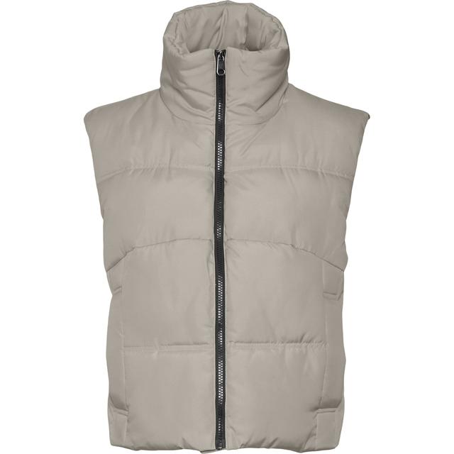 Pūkinė liemenė moterims, Smėlio, Klea short waistcoat