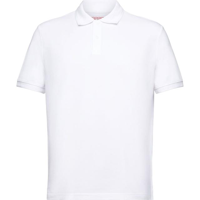 Polo marškiniai ilgos rank. vyrams, Balta, Cotton Pique Polo Shirt