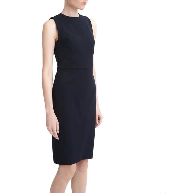 Midi suknelė moterims, Mėlyna, Seamed front sheath dress