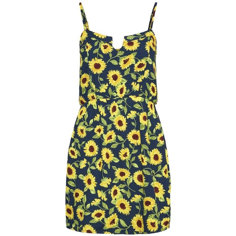 Mini suknelė moterims, Mėlyna, NMSUNFLOWER S/L DRESS