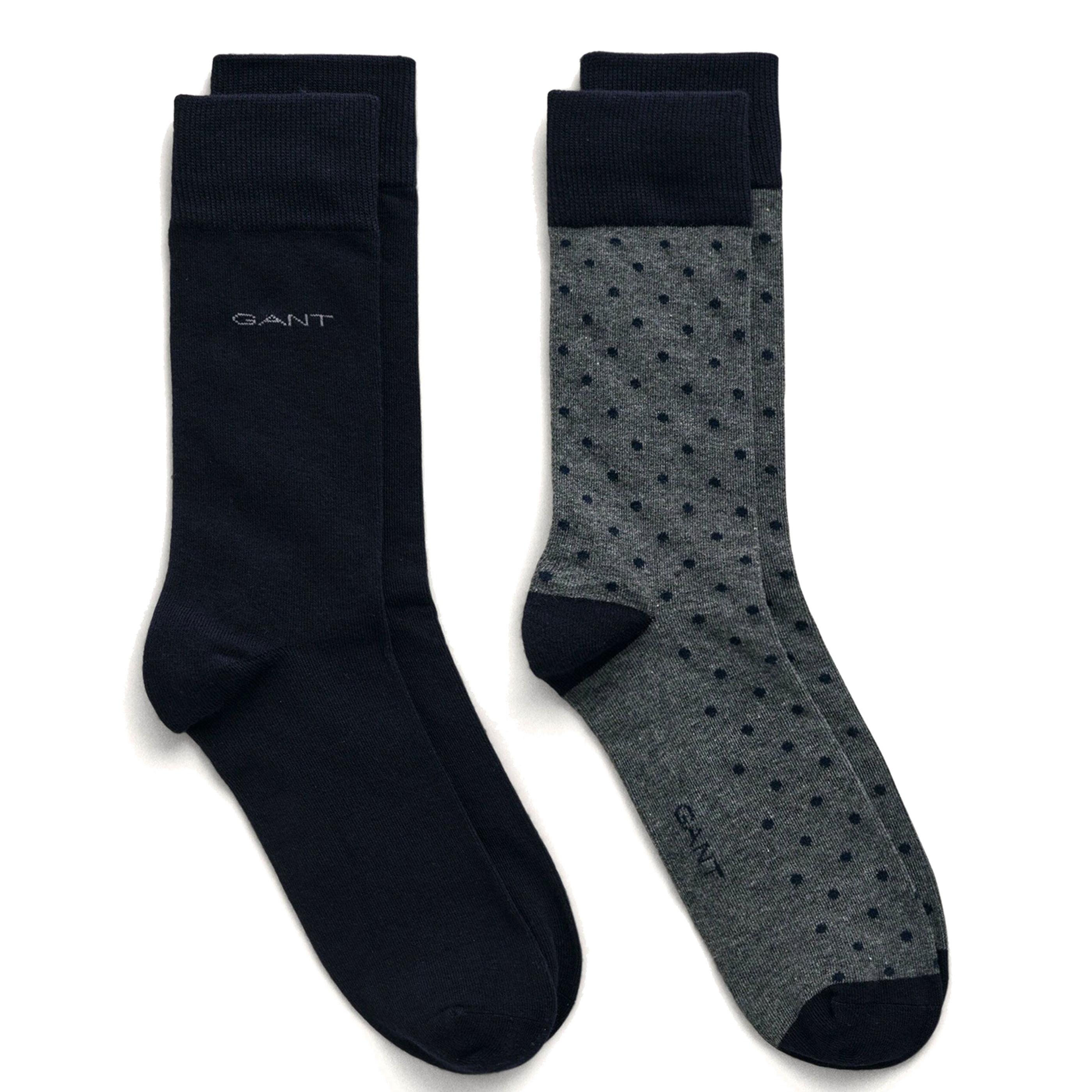 Kojinės vyrams, Pilka, DOT AND SOLID SOCKS 2-PACK