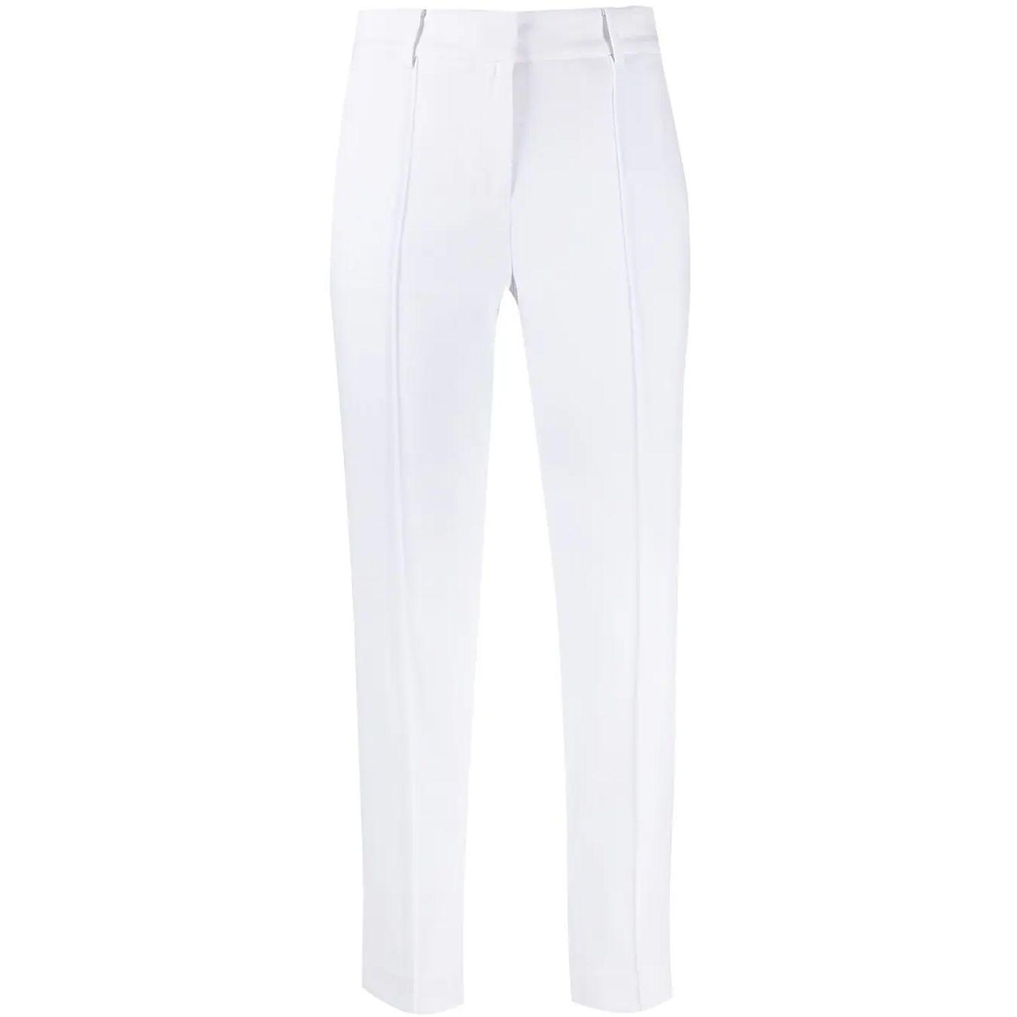 Laisvalaikio kelnės moterims, Balta, Slim crop pant