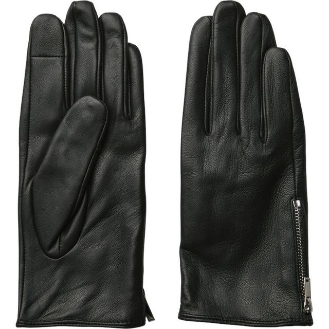 Pirštuotos pirštinės moterims, Juoda, PCJAMILLA ZIP LE