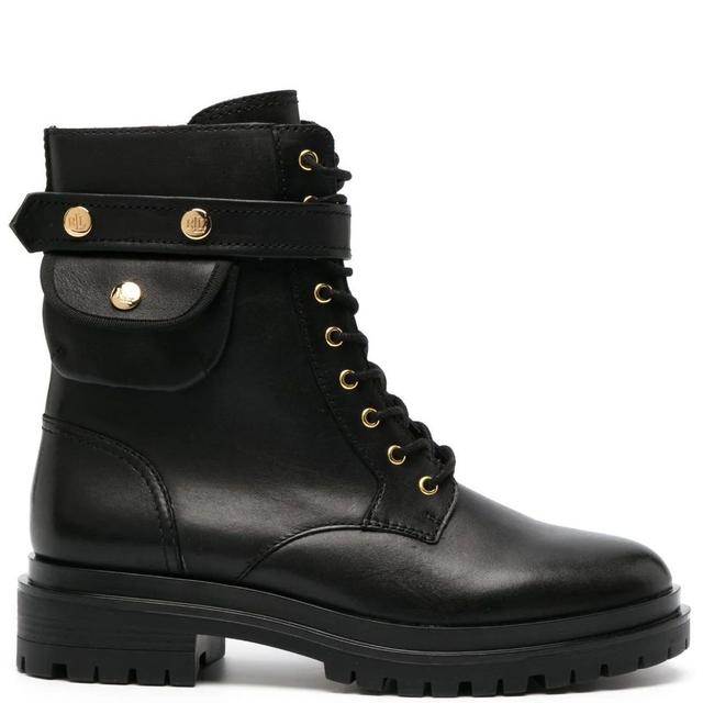 Auliniai moterims, Juoda, Burnished calf cammie boots