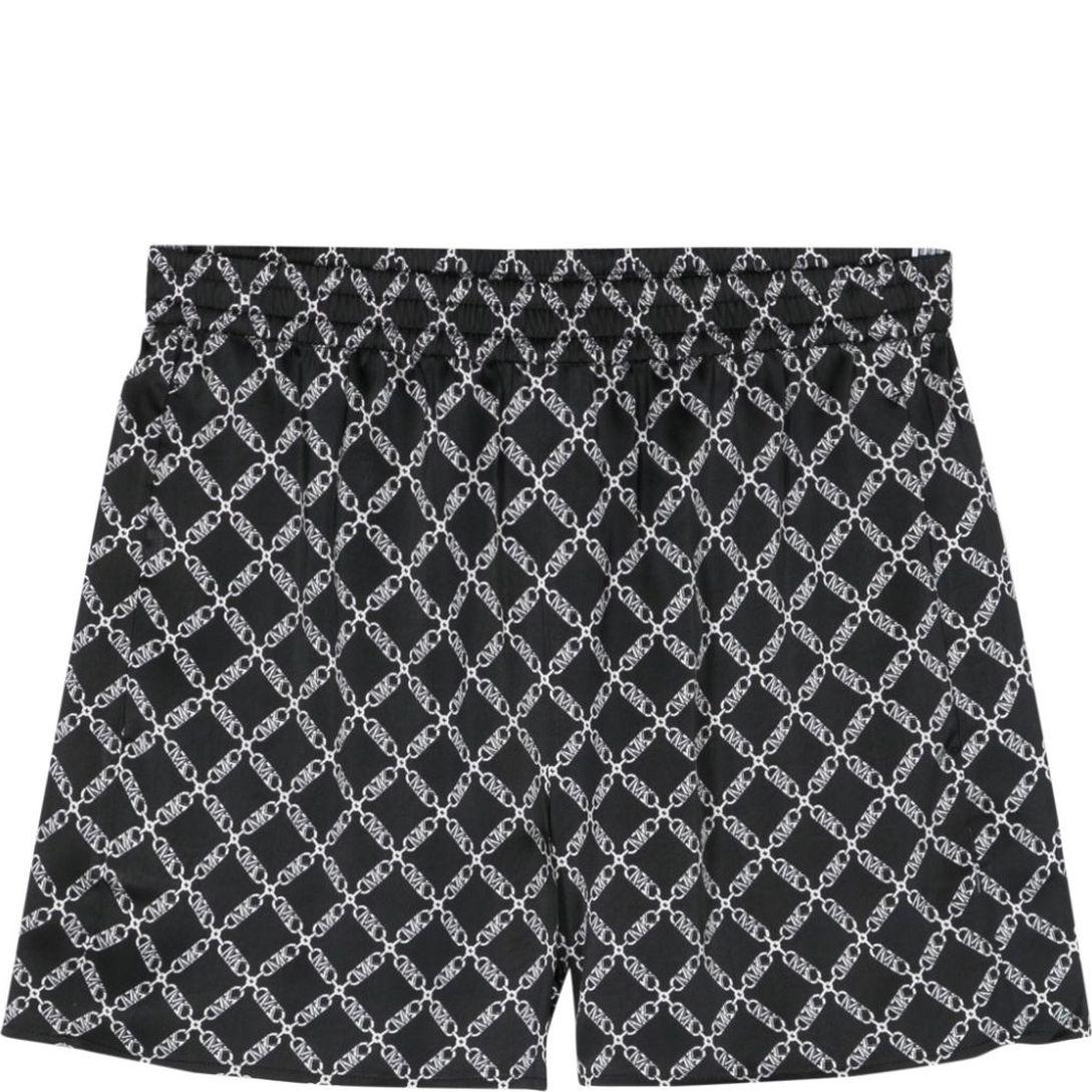 Šortai moterims, Juoda, Empire logo pull on short