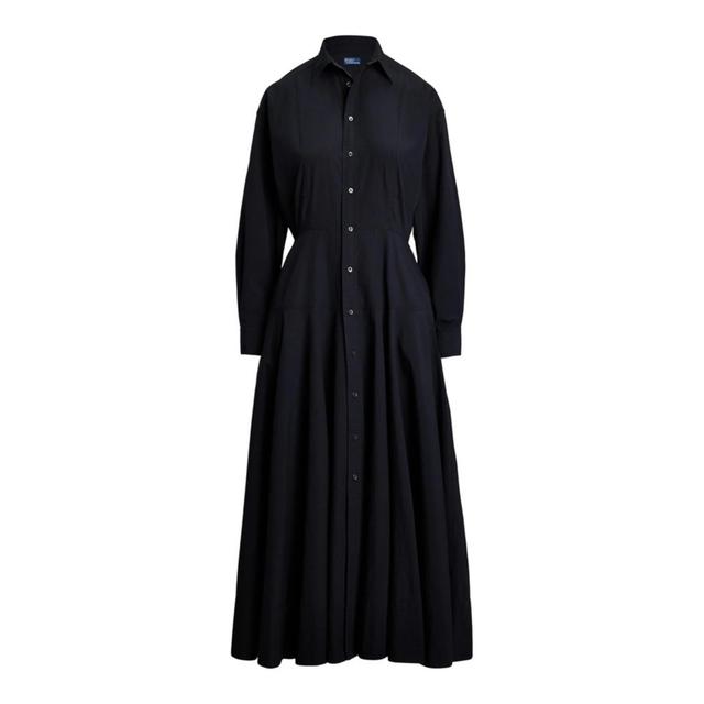 Midi suknelė moterims, Juoda, Shirt dress dresses