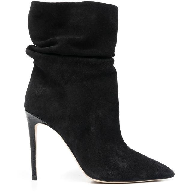 Auliniai moterims, Juoda, Stiletto slouchy ankle boot
