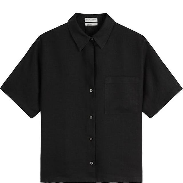 Marškiniai trump. rankovėmis moterims, Juoda, Shirts sho 504113541019