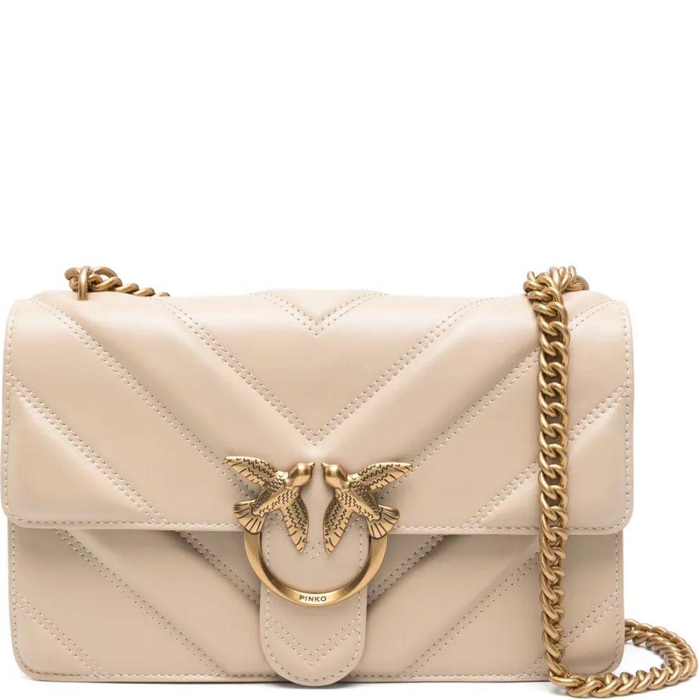 Rankinė per petį moterims, Smėlio, Love one shoulder bag