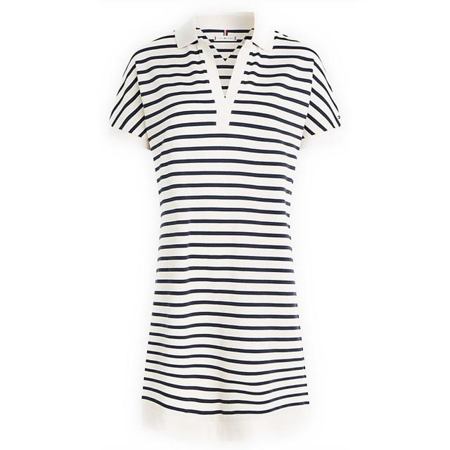 Midi suknelė moterims, Balta, Relaxed lyocell polo dress