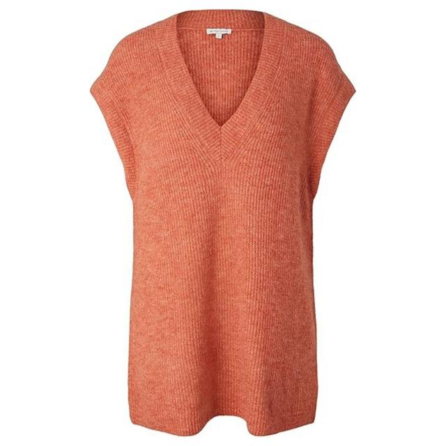 Pūkinė liemenė moterims, Oranžinė, Liemenė