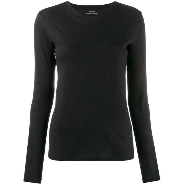 Marškiniai ilgomis rankovėmis moterims, Juoda, Crew neck long sleeve t-shirt