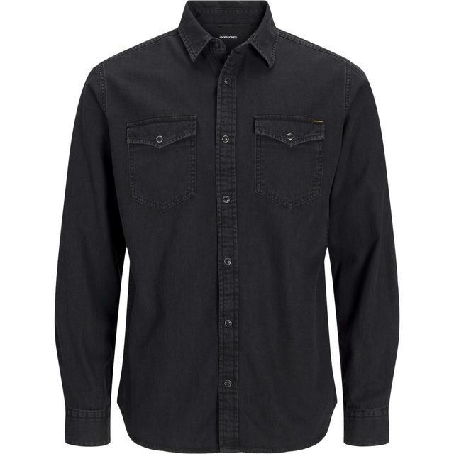 Marškiniai vyrams, Juoda, JJESHERIDAN SHIRT L/