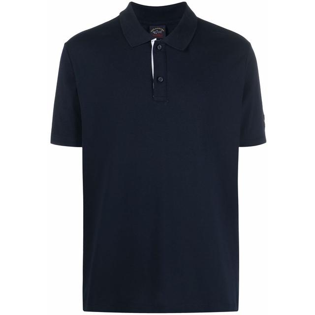 Polo marškiniai trumpos rank. vyrams, Mėlyna, KNITTED POLO SHIRT