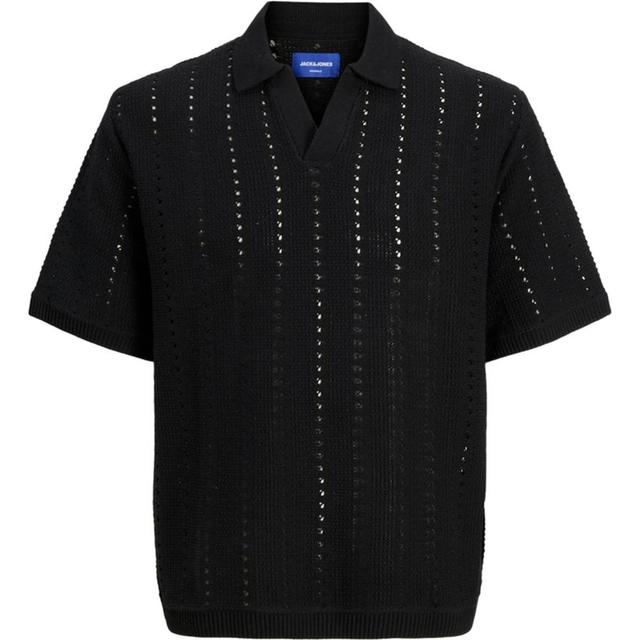 Polo marškiniai trumpos rank. vyrams, Juoda, Paros knit easter polo