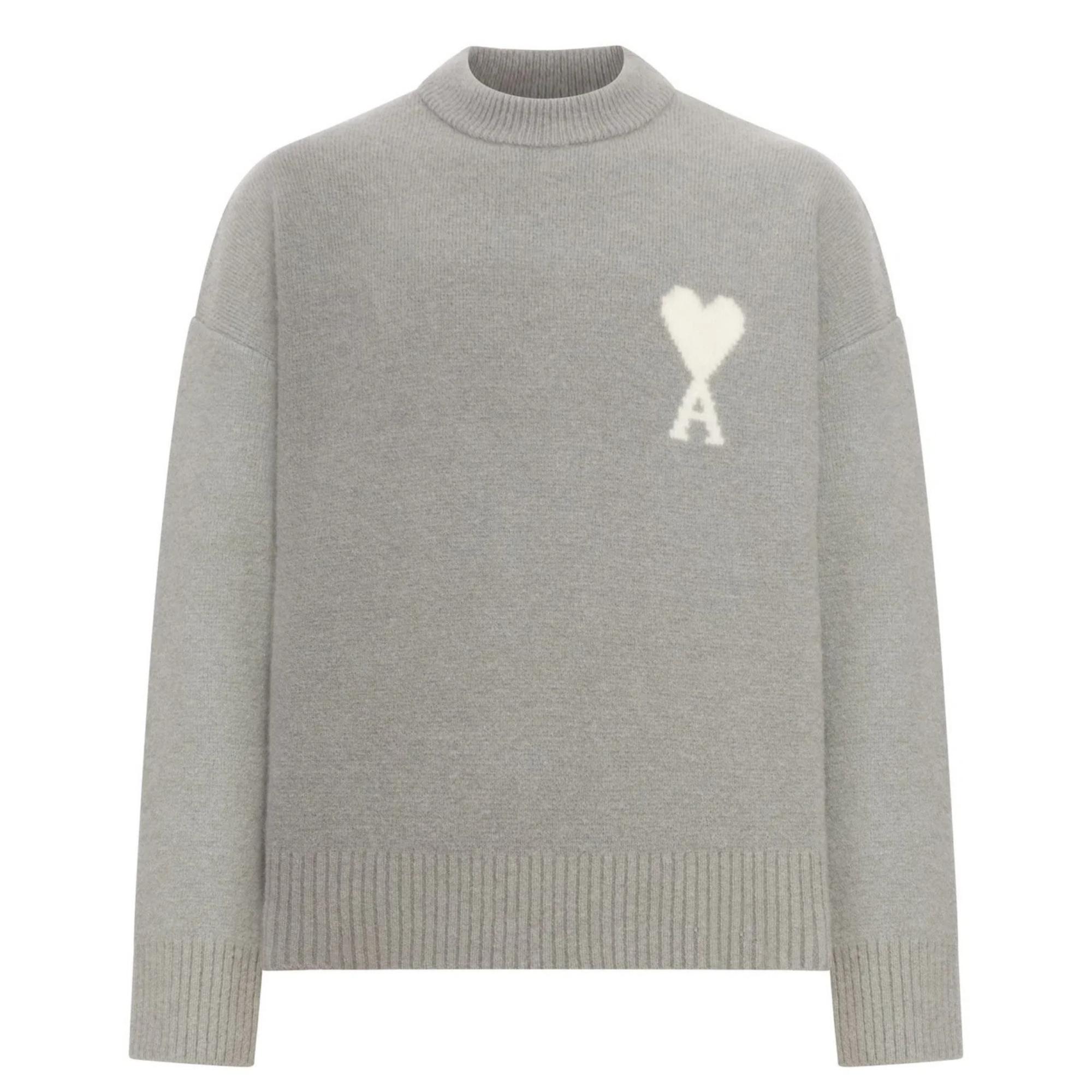 Megztinis, Pilka, Ami de coeur crewneck sweater