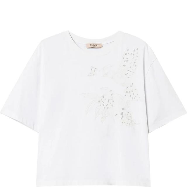 Marškinėliai trump. rankovėmis moterims, Balta, Tshirt