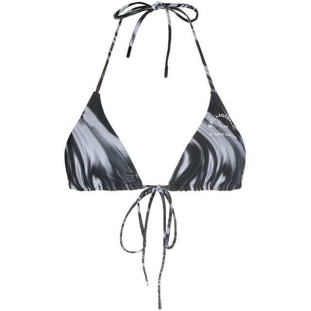 Viršutinė kostiumėlio dalis moterims, Juoda, Triangle w/ logo