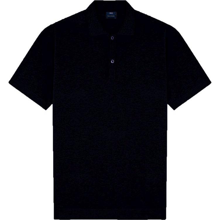 Polo marškiniai trumpos rank. vyrams, Mėlyna, men's knitted poloshirt