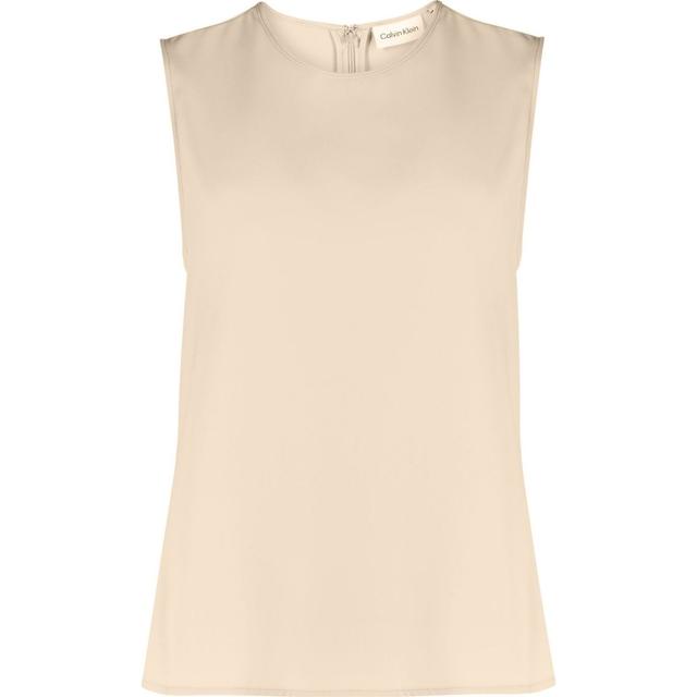 Marškiniai be rankovių moterims, Ruda, Structure twill tank top