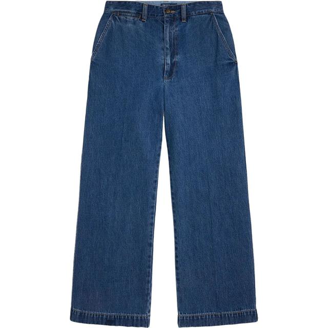 Platūs džinsai moterims, Cropped-wide leg