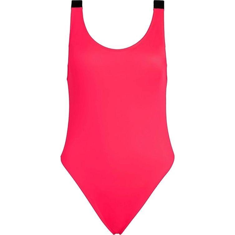 Maudymosi kostiumėlis moterims, Raudona, Scoop back swimsuit