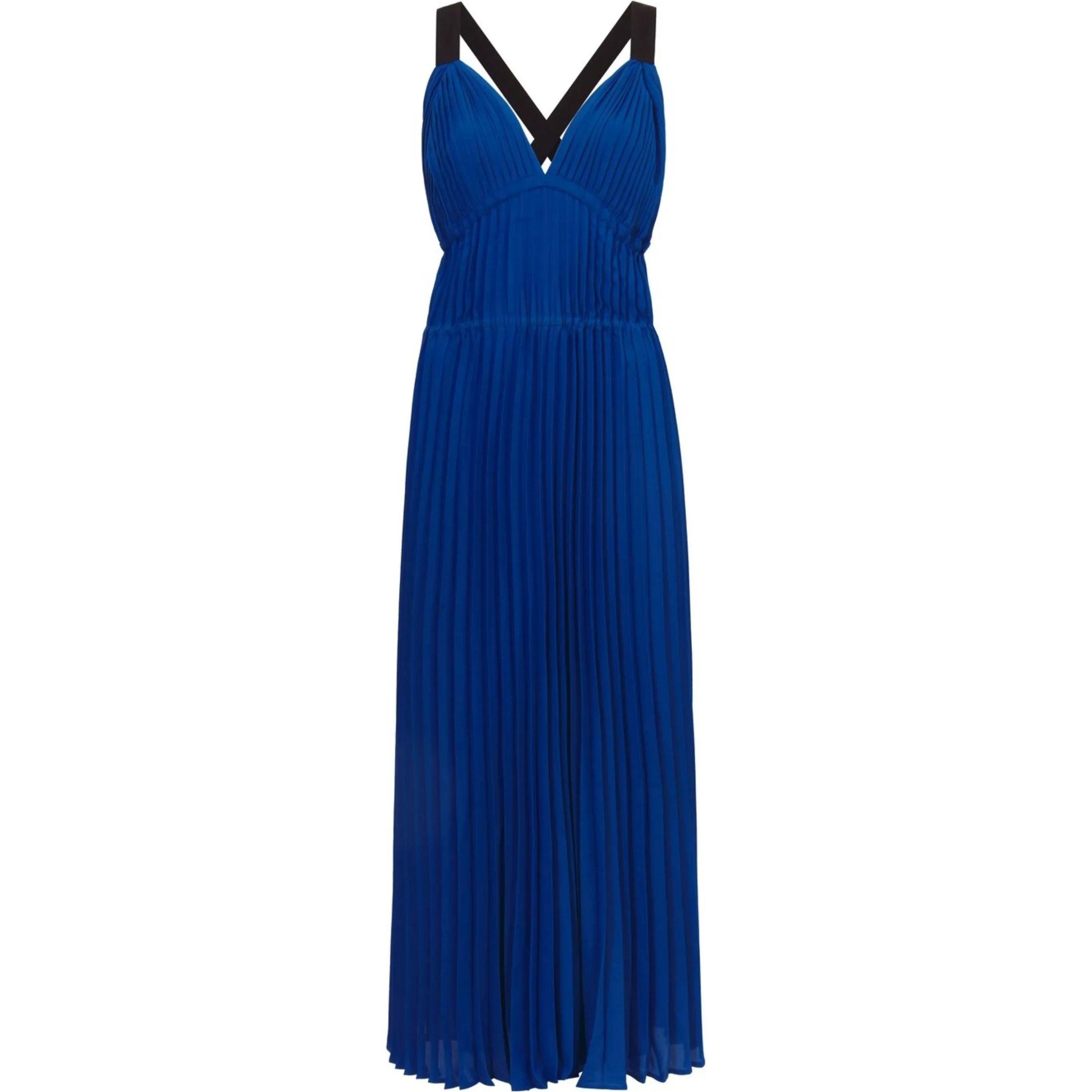 Maxi suknelė moterims, Mėlyna, Broomstick pleated tank dress