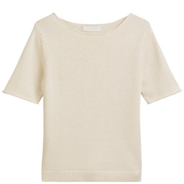 Marškinėliai trump. rankovėmis moterims, Smėlio, Tshirts sh M03501162025