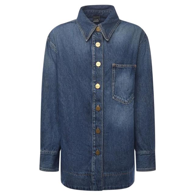 Marškiniai ilgomis rankovėmis moterims, Mėlyna, Olivastro overshirt