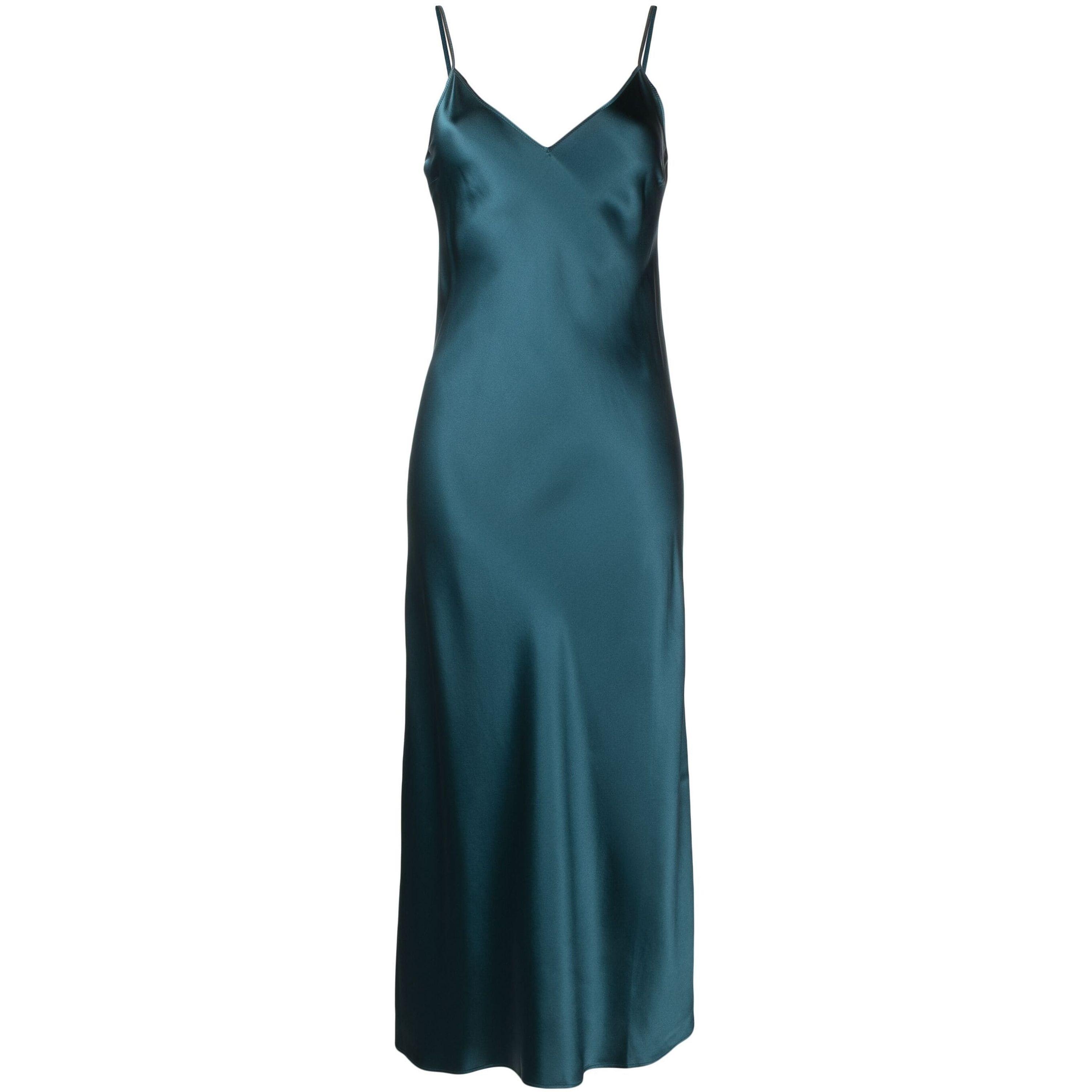 Maxi suknelė moterims, Žalia, Clea silk satin dress